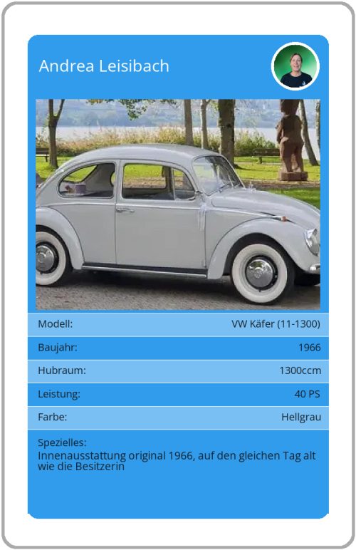 Quartett-Karte VW Käfer (11-1300)