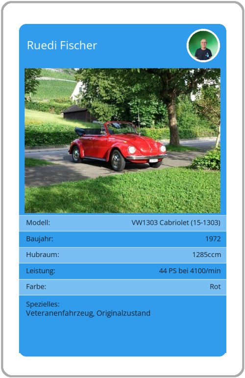 Quartett-Karte VW1303 Cabriolet (15-1303)