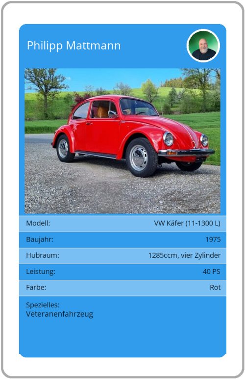 Quartett-Karte VW Käfer (11-1300 L)