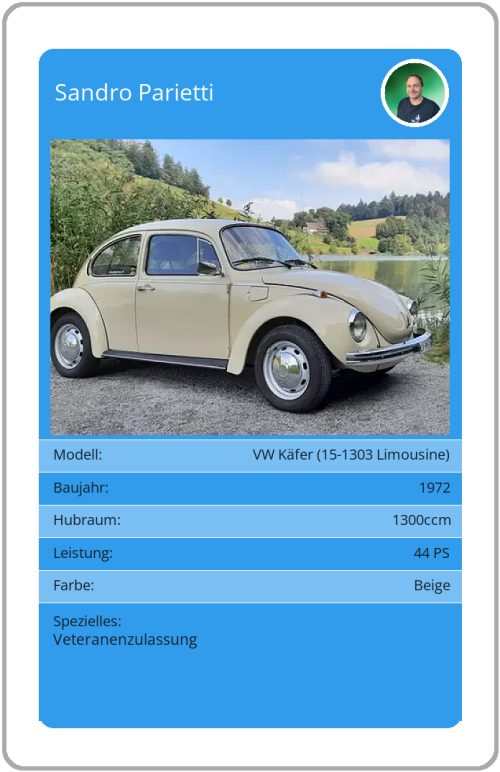 Quartett-Karte VW Käfer (15-1303 Limousine)