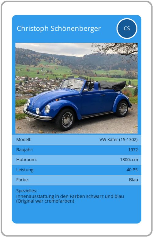 Quartett-Karte VW Käfer (15-1302)