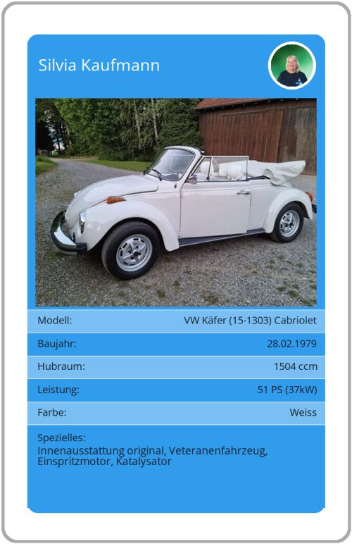 Quartett-Karte VW Käfer (15-1303) Cabriolet