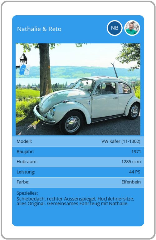 Quartett-Karte VW Käfer (11-1302)